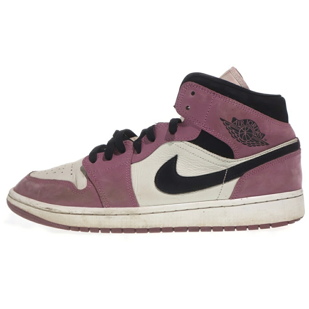 NIKE(ナイキ) 大きさ:US11.5/28.5糎 Women\u0027s Air Jordan 1 Mid Berry Pink ウィメンズ エアジョーダン1 ミッド ハイカットスニーカー シューズ パープル US11.5/28.5糎 DC7267-500【中古】【座標軸B】【カラーパープル】【オンライン制限事項商いもの】