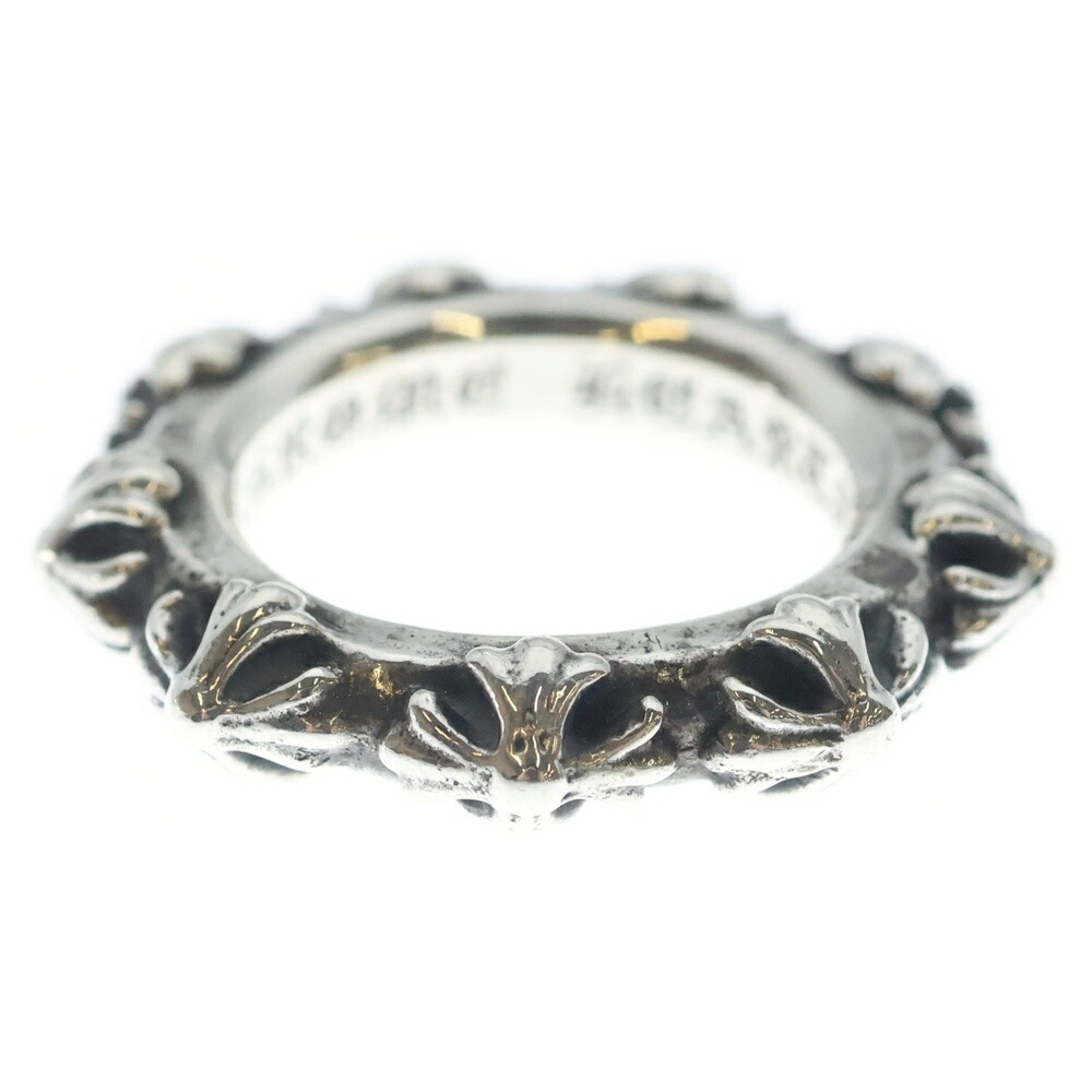 CHROME HEARTS(クロムハーツ) 大きさ:16.5号 CROSS BAND はりつけ台ダンス楽隊 輪っか しろがね色 BCA342【中古】【度合いB】【色つやしろがね色】【取りまわしバス発着場OneStyle新宿店】
