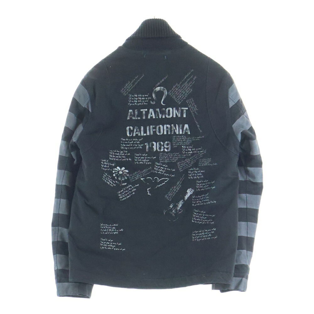 SVG ARCHIVES BY NEIGHBORHOOD(エスブイジーアーカイブスバイネイバーフッド) サイズ:L DECK/C-JKT 袖ボーダー切替 デッキジャケット ブラック 112BRSV-JKM01【中古】【程度B】【カラーブラック】【取扱店舗BRING大宮店】｜ブランド買取・販売　BRING