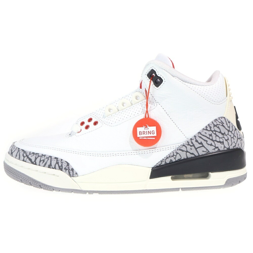 NIKE(ナイキ) 大いさ:26.5糎 AIR JORDAN 3 RETRO WHITE CEMENT REIMAGINED DN3707-100 エアジョーダン3 白いことセメント質 白いこと/黒いこと ミッドカットスニーカー US8.5/26.5糎【新古品/中古】【座標軸S】【色合い白いこと】【取りまわしバス発着場BRING KICKS】