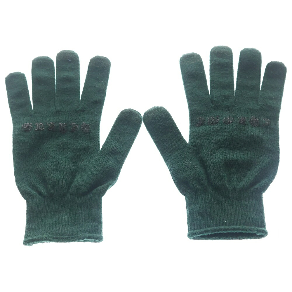 CHROME HEARTS(クロムハーツ) GLOVE ロゴプリント グローブ 手袋 グリーン【新古品/中古】【程度S】【カラーグリーン】【取扱店舗OneStyle新宿店】|ブランド買取・販売 BRING