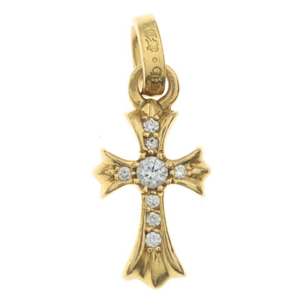 CHROME HEARTS(クロムハーツ) 22K CRS BBYFAT P/DIA ベイビーファットクロス PAVE金剛石 シャンデリヤとっ始め ゴールド BCA035【中古】【度合いB】【色つやゴールド】【取りまわしバス発着場OneStyle新宿店】