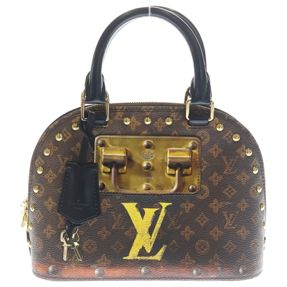 LOUIS VUITTON(ルイヴィトン) モノグラム 騙し絵 アルマBB PVC なめし革 お手々 ショルダーバッグ ゴールド金具 赤銅色 M52743【中古】【座標軸A】【色合い赤銅色】【取りまわしバス発着場BRING：RED新宿東口店】