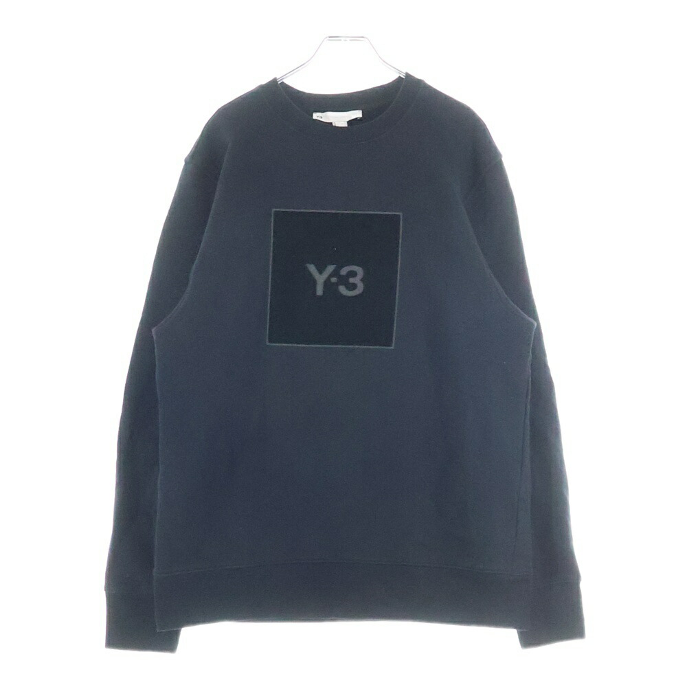 Y-3(ワイスリー) 大きさ:M SQUARE LOGO CREW SWEATSHIRT 真四角ロゴタイプ クルーネックスウェットシャツ 調教師 黒いこと HB3324【中古】【座標軸B】【色つや黒いこと】【取りまわしバス発着場BRING聖堂店】