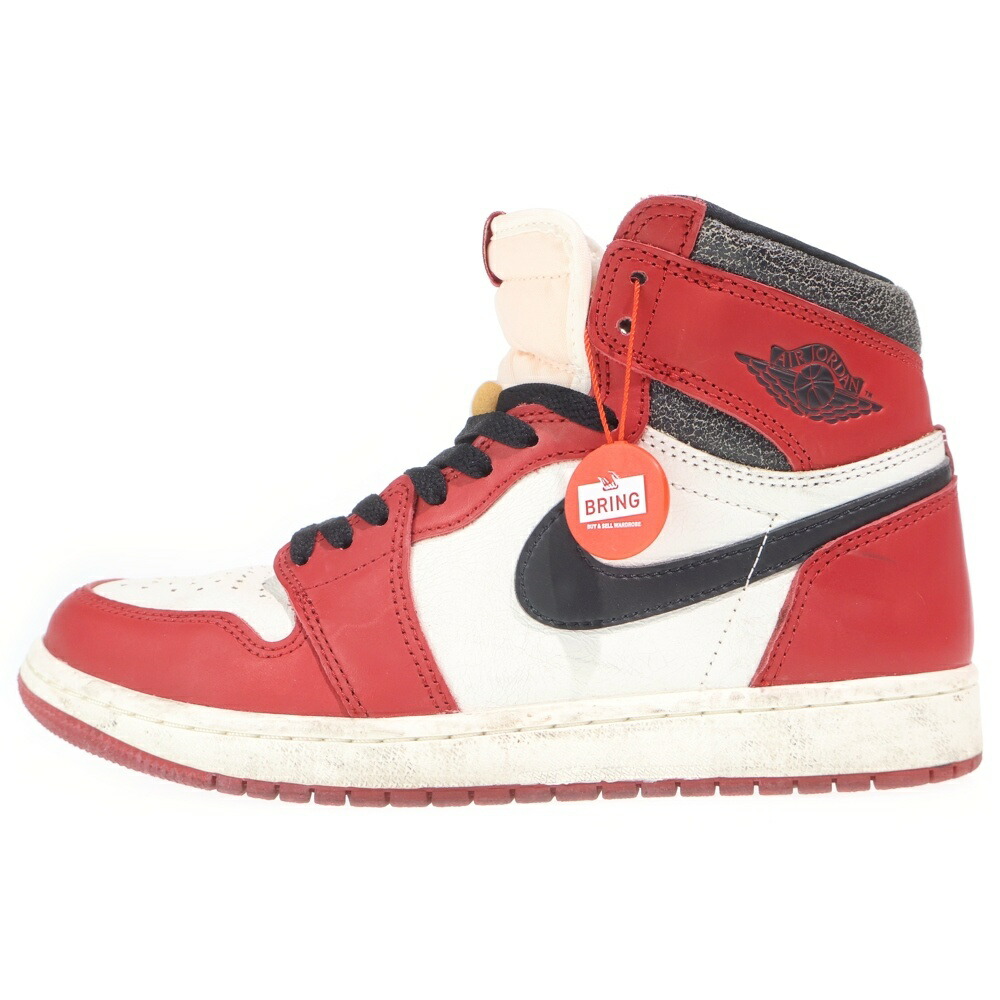 NIKE(ナイキ) 大きさ:26.5珊 AIR JORDAN 1 HIGH OG エアジョーダン1 ロスト\u0026ファウンド 風の強い町 ハイカットスニーカー 白いこと/赤いこと US8.5/26.5珊 DZ5485-612【中古】【度合いB】【色つや白いこと】【取りまわしバス発着場BRING横浜ビブレ店】