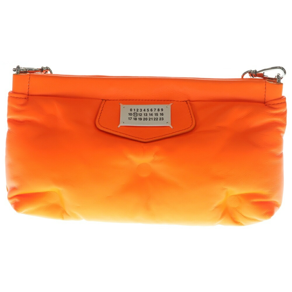 Maison Martin Margiela(メゾンマルタンマルジェラ) Gram Slam Chain Clutch Bag 瓦ゲットー チェーンクラッチバッグ オレンジ色 S56WF0160【中古】【座標軸B】【色合いオレンジ色】【オンライン制限事項商いもの】