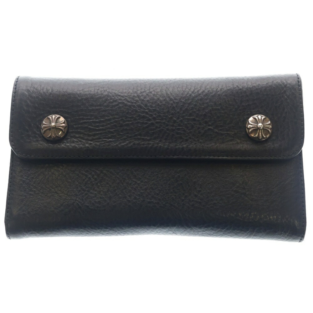 CHROME HEARTS(クロムハーツ) WAVE ウェーブ レザーウォレット 財布 ブラック BCA375【新古品/中古】【程度S】【カラーブラック】【取扱店舗OneStyle新宿店】|ブランド買取・販売 BRING