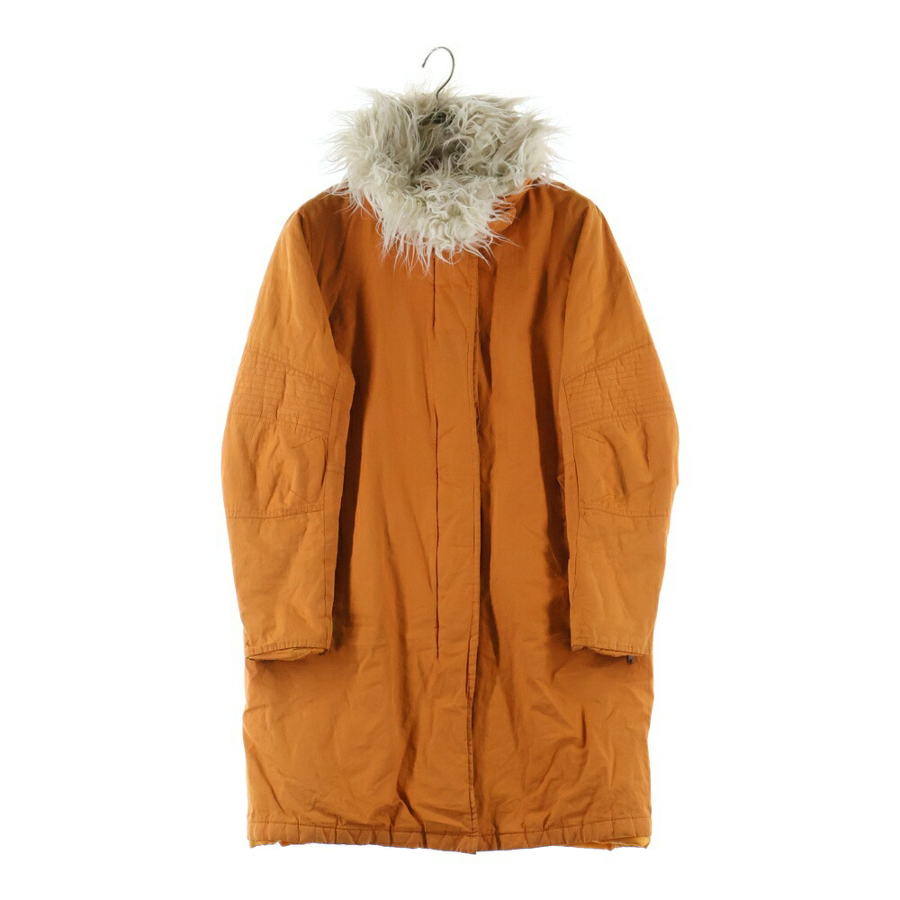 HELMUT LANG(ヘルムートラング) 大きさ:40 95AW Astro Biker Coat VINTAGE COTTON アストロバイカーコート ロング厚地の外套 オレンジ色【中古】【座標軸B】【色つやオレンジ色】【取りまわしバス発着場AWESOME原宿店】
