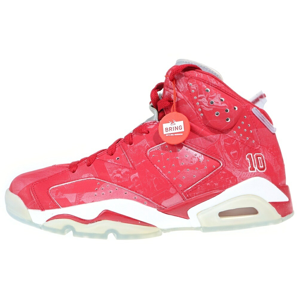 NIKE(ナイキ) サイズ:26.5cm &times;SLAM DUNK AIR JORDAN 6 RETRO 717302-600 スラムダンク エアジョーダン6 ハイカットスニーカー レッド US8.5/26.5cm【中古】【程度A】【カラーレッド】【取扱店舗BRING KICKS】｜ブランド買取・販売　BRING 32,291円