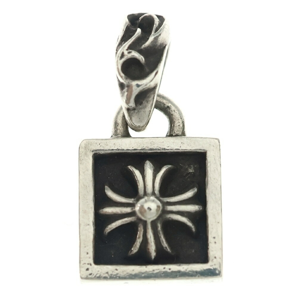 CHROME HEARTS(クロムハーツ) FRAMED CH PLUS フレームドCH足し加える 惹きつける シャンデリヤいの一番 しろがね色 BCA271【中古】【座標軸B】【色合いしろがね色】【取りまわしバス発着場渋谷】