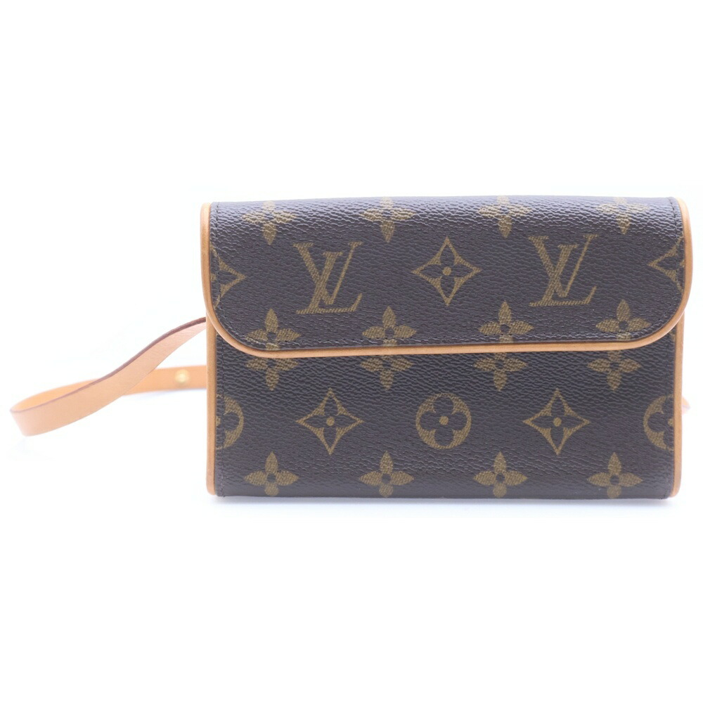 LOUIS VUITTON(ルイヴィトン) ポシェットフロランティーヌ モノグラム PVC なめし革 酉の方角御徒面子 赤銅色 M51855【中古】【座標軸A】【色合い赤銅色】【取りまわしバス発着場BRING京都河原町店】