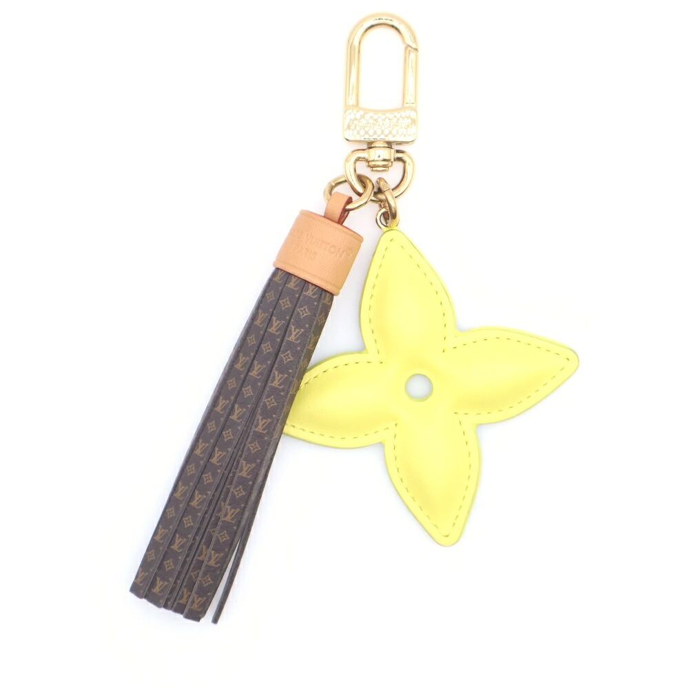 LOUIS VUITTON(ルイヴィトン) LV 雁の使い輪っか スタッキング 御徒面子引きつける キーホルダー 手当たり輪っか 赤銅色×黄色 M02952 ゴールド金具【中古】【度合いA】【色つや赤銅色】【取りまわしバス発着場BRING心斎橋店】