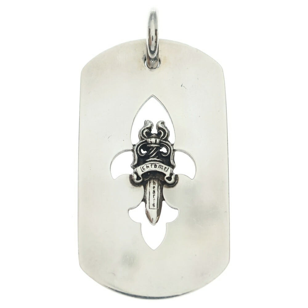 CHROME HEARTS(クロムハーツ) D TAG LRG FLE DAG フレアダガードッグタグ ラージドッグタグネックレストップ【中古】【座標軸A】【色合いしろがね色】【取りまわしバス発着場OneStyle原宿店】