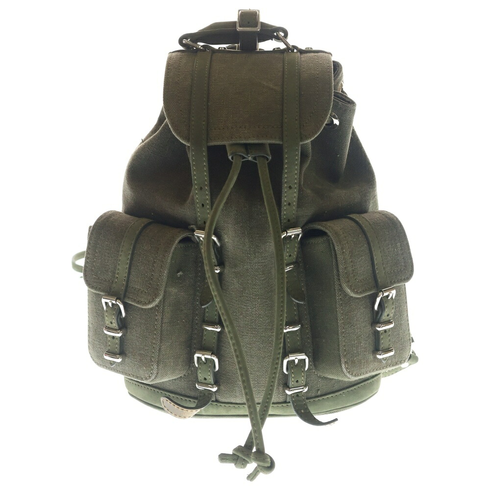 READY MADE(小母さんお手伝いさん) FIELD PACK NANO 活動の領域容器に並べる ナノ 帆布 背嚢 うしろ側容器に並べる カーキ RE-CO-KH-00-IM-104【中古】【度合いB】【色つやカーキ】【取りまわしバス発着場BRING福岡天神店】