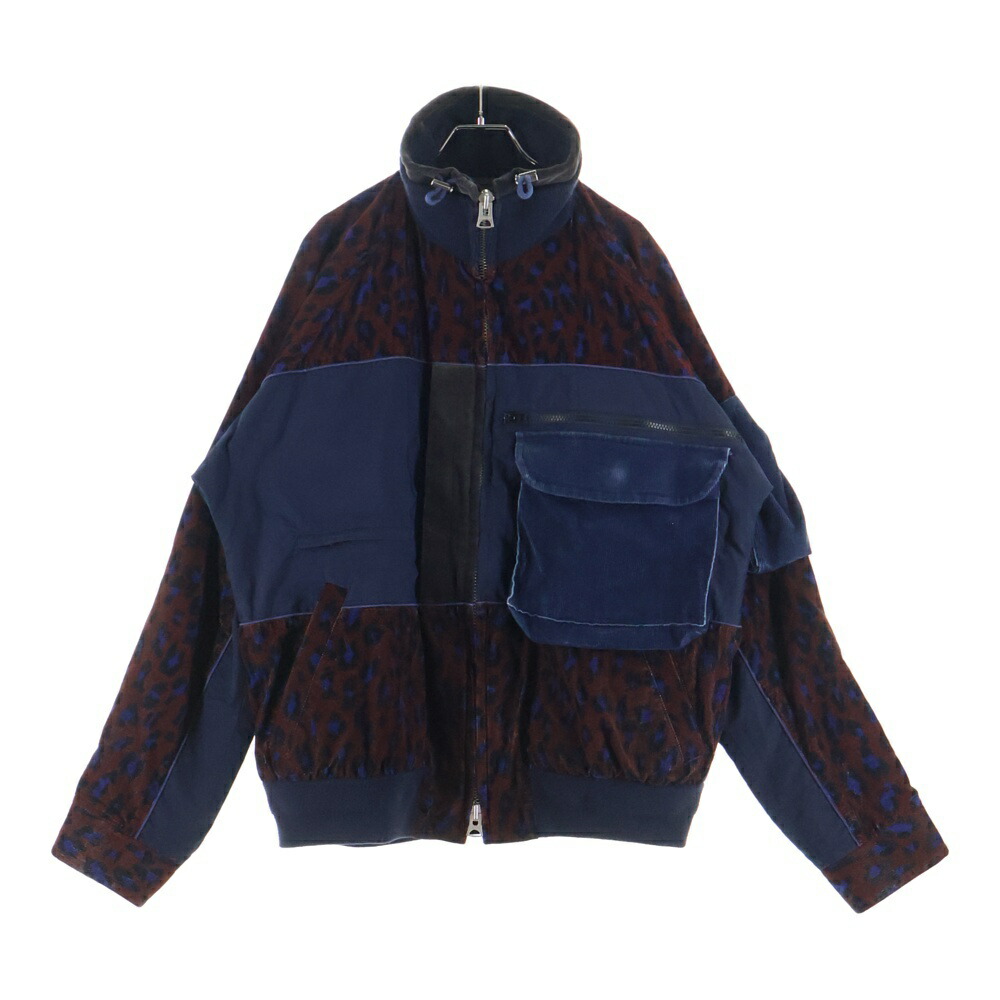 Sacai(サカイ) サイズ:3 19AW レオパードドッキングジャケット 19-02052M ネイビー【中古】【程度B】【カラーネイビー】【オンライン限定商品】｜ブランド買取・販売　BRING 10,112円