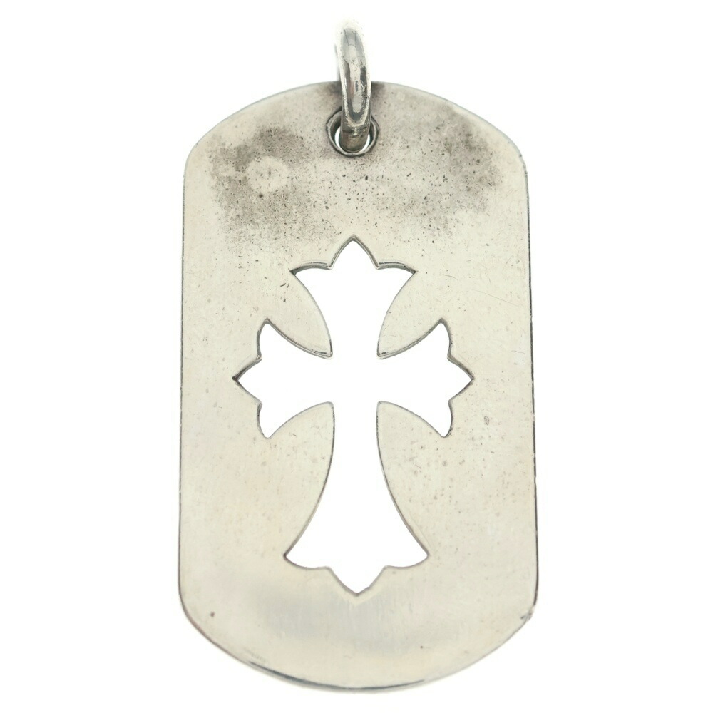 CHROME HEARTS(クロムハーツ) D TAG LRG CO CRS カットアウトクロスドッグタグ ラージ シャンデリヤいの一番 しろがね色 BCA239【中古】【座標軸B】【色合いしろがね色】【取りまわしバス発着場BRING THRIFT CLOSET あべの店】