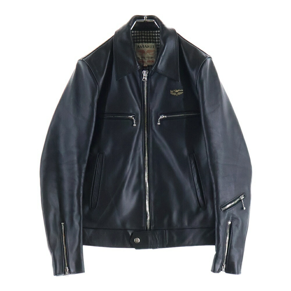 Lewis Leathers(ルイスレザー) サイズ:34 AVIAKIT ドミネーター タイトフィット ホースハイド レザージャケット 裏地千鳥柄 ブラック【中古】【程度A】【カラーブラック】【取扱店舗BRING有楽町マルイ店】|ブランド買取・販売 BRING