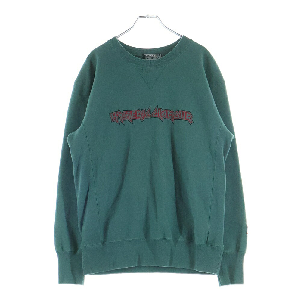 HYSTERIC GLAMOUR(ヒステリックグラマー) 大きさ:M LOGO刺しゅう 労働者の一団素っ首 流汗 調教師 緑であること 02253CS05【中古】【座標軸A】【色つや緑であること】【取りまわしバス発着場BRING WASTE_NOT】