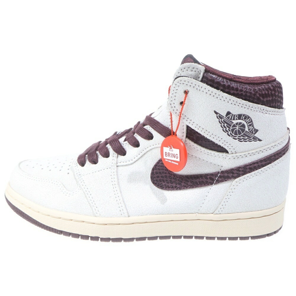 NIKE(ナイキ) 大きさ:26.5珊 ×A MA MANIERE AIR JORDAN 1 RETRO HIGH OG SP DO7097-100 アママニエール エアジョーダン1 ハイカットスニーカー 薄墨色/赤銅色 US8.5/26.5珊【中古】【度合いB】【色つや薄墨色】【取りまわしバス発着場BRING KICKS】