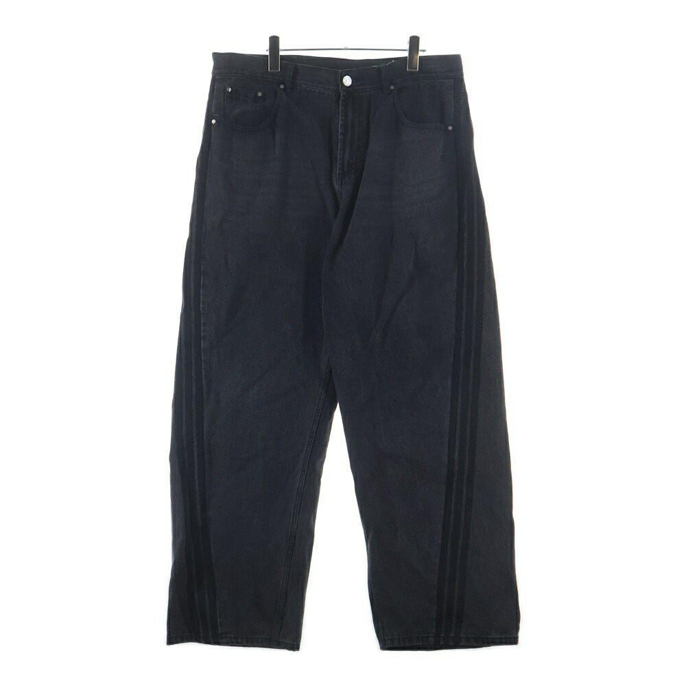 adidas(アディダス) 大きさ:36 ADILENIUM Loose-fit Denim Pants アディレニウム ルーズフィット ジーンズズボン下 黒いこと JY6291【中古】【座標軸A】【色つや黒いこと】【取りまわしバス発着場BRING THRIFT CLOSET 幕張店】