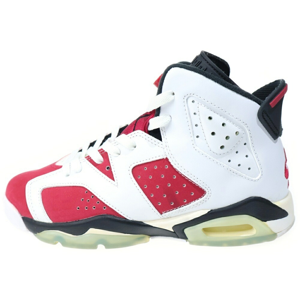 NIKE(ナイキ) 大きさ:23.5糎 Air Jordan 6 GS Carmine エアジョーダン6 GS カーマはたご屋 ハイカットスニーカー 白いこと/赤いこと US5Y/23.5糎 384665-106【中古】【座標軸B】【色合い白いこと】【オンライン制限事項商いもの】