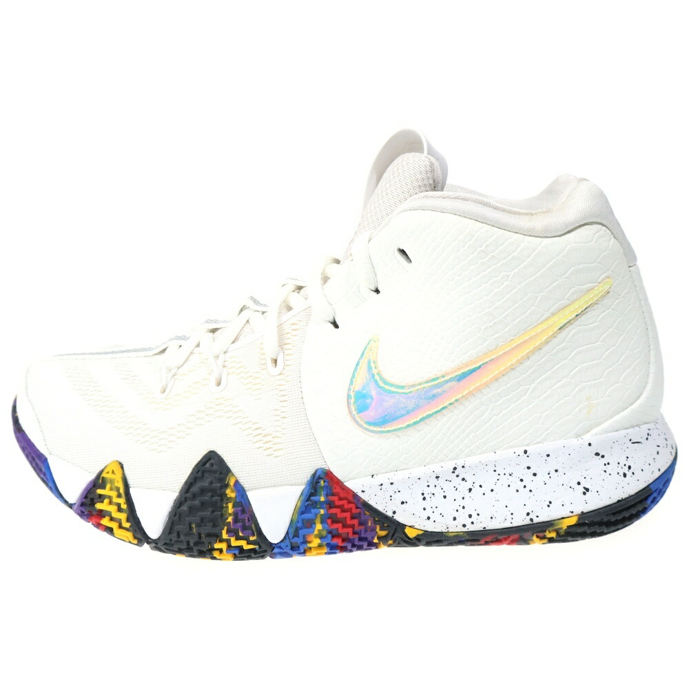 NIKE(ナイキ) 大いさ:27.0糎 KYRIE 4 NCAA 943807-104 カイリー 4 ハイカットスニーカー US9/27.0糎 白いこと【中古】【座標軸B】【色合い白いこと】【オンライン制限事項商いもの】