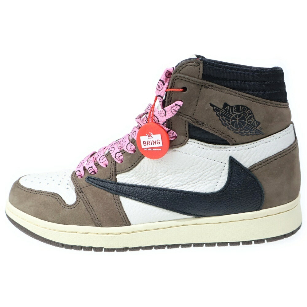 NIKE(ナイキ) サイズ:27.5cm ×TRAVIS SCOTT AIR JORDAN 1 RETRO HIGH OG TS SP CD4487-100 トラヴィススコット エアジョーダン1 レトロ ダークモカ ハイカットスニーカー US9.5/27.5cm【中古】【程度A】【カラーブラウン】【取扱店舗BRING KICKS】