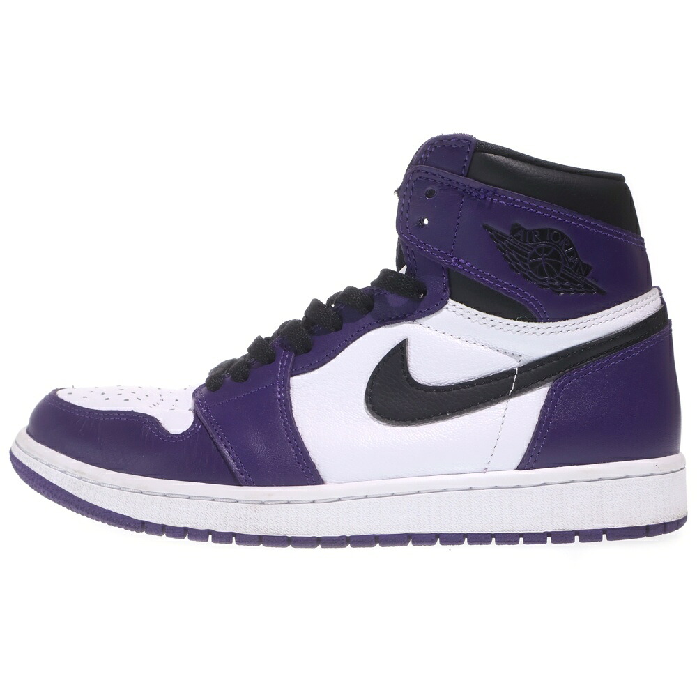 NIKE(ナイキ) サイズ:27.5cm AIR JORDAN 1 RETRO HIGH OG COURT PURPLE エアジョーダン1 レトロ ハイ コート パープル ハイカットスニーカー ホワイト/パープル US9.5/27.5cm 555088-500【中古】【程度B】【カラーホワイト】【取扱店舗BRING THRIFT CLOSET 幕張店】|ブランド買取・販売 BRING