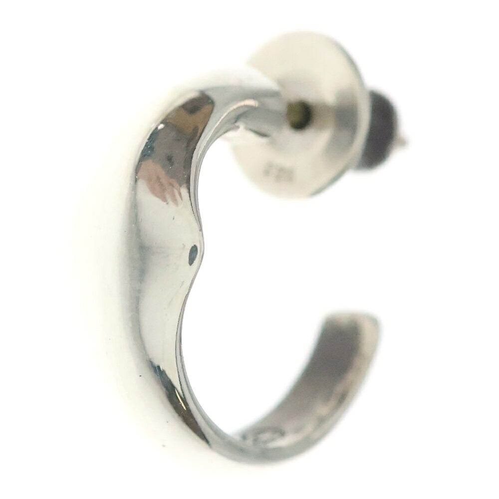 LONE ONES(ロンワンズ) 大きさ:スモール Silk Hoop Earring Small スモール 地絹 フープイヤリング ピアス しろがね色【中古】【座標軸B】【色つやしろがね色】【オンライン押さえる商いもの】