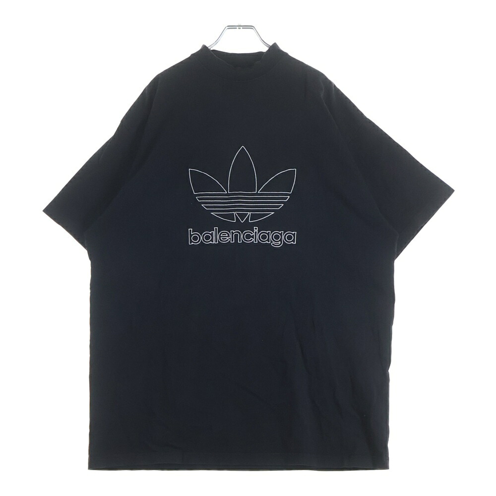 BALENCIAGA(バレンシアガ) 大きさ:2 23SS ×ADIDAS アディダス トレフォイルロゴオーバーサイズプルオーバー 半袖クルーネックカットソー 緑であること 723976 TNVN8【中古】【座標軸B】【色つや黒いこと】【取りまわしバス発着場BRING亜米利加村店】