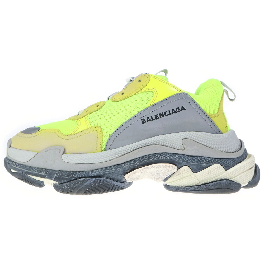 BALENCIAGA(バレンシアガ) 大きさ:41 TRIPLE S トリプルエス ダッドスニーカー ローカットシューズ ライトグリーン 512175【中古】【度合いA】【色つや緑であること】【取りまわしバス発着場渋谷】