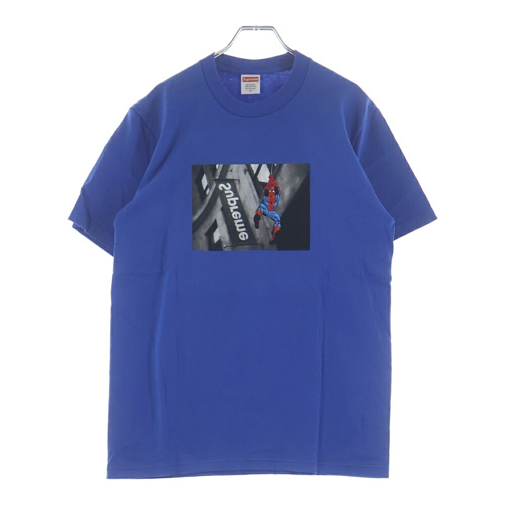 SUPREME(シュプリーム) 大きさ:S 26SS Spider-Man Tee スパイダーマン 向こう正面刷り上げる 労働者の一団のど首 半袖プルオーバー カットソー 青色【新古品/中古】【座標軸S】【色合い青色】【取りまわしバス発着場BRING廟堂店】