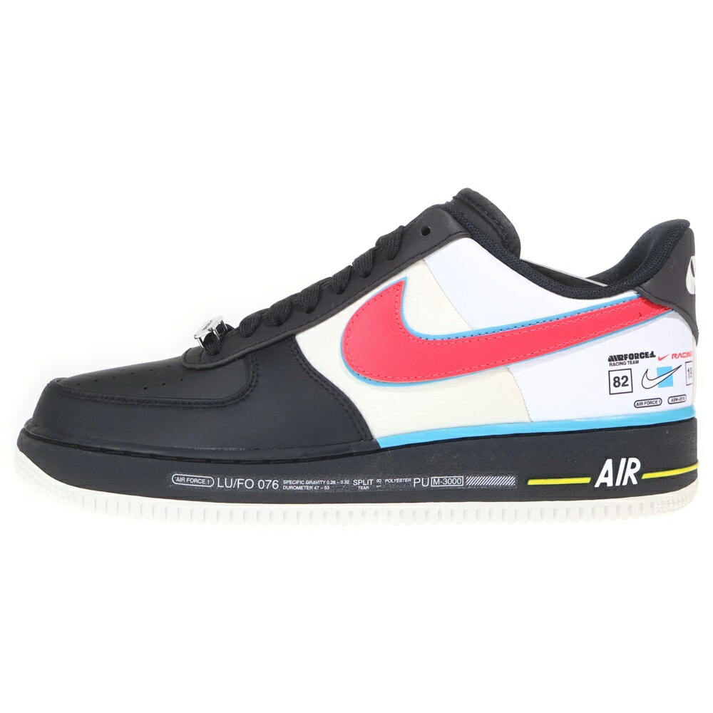 NIKE(ナイキ) 大きさ:27.0糎 AIR FORCE 1 07 QS RACING AH8462-004 空軍1 レーシシング ローカットスニーカー 白いこと/黒いこと US9/27糎【新古品/中古】【座標軸S】【色合い黒いこと】【取りまわしバス発着場BRING THRIFT CLOSET 幕張店】