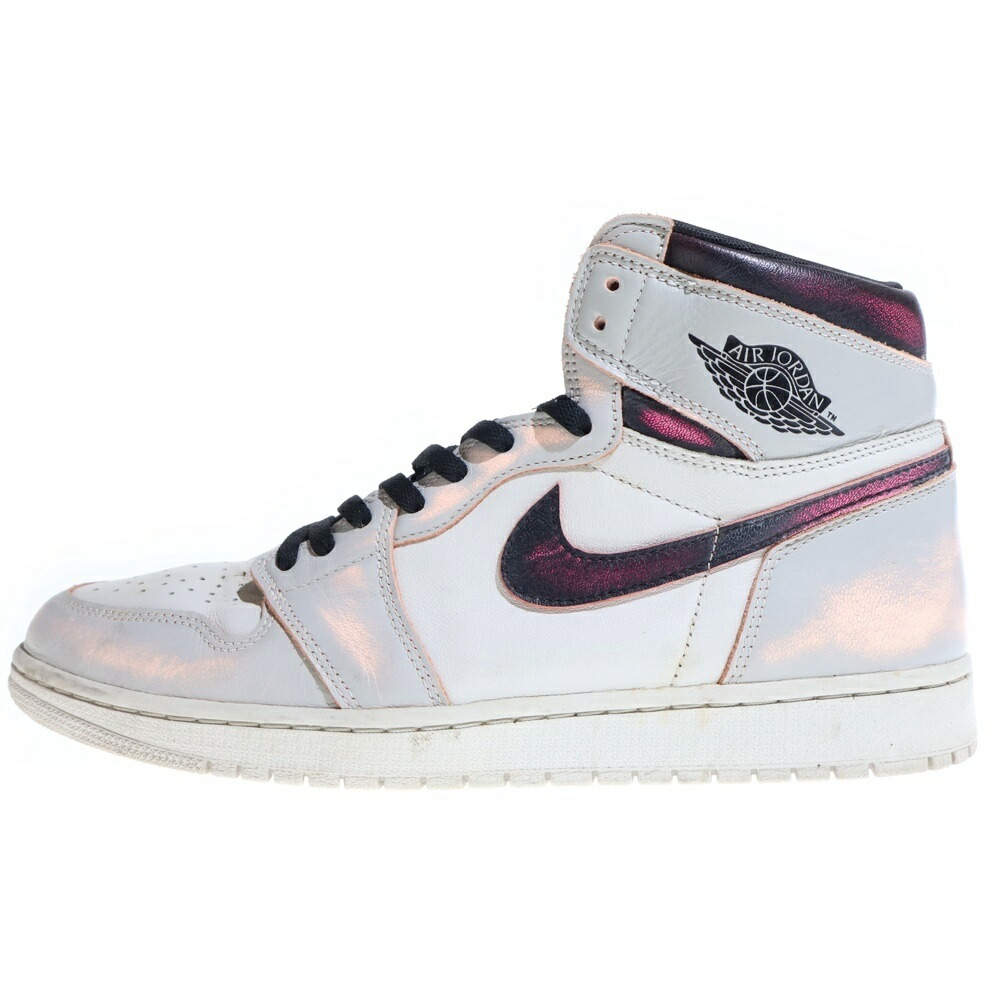 NIKE(ナイキ) 大きさ:31.0珊 AIR JORDAN 1 HIGH OG NYC TO PARIS エアジョーダン 1 ハイカットスニーカー 薄墨色 US13/31珊 CD6578-006【中古】【度合いB】【色つや薄墨色】【オンライン押さえる商いもの】