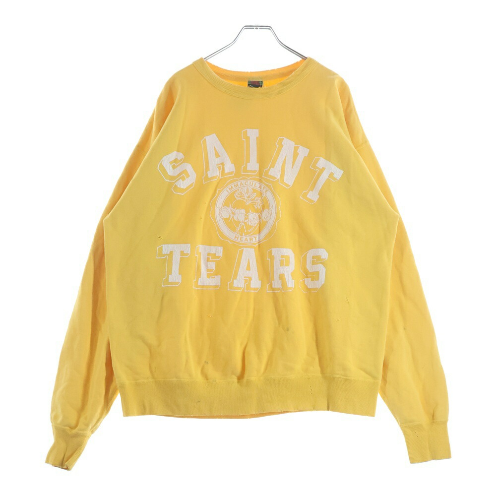 SAINT MICHAEL(セントマイケル) 大きさ:XL ×DENIM TEARS 向こう正面刷り上げる 不都合産業 汗水 黄色 SM-A21-0000-049【中古】【座標軸B】【色合い黄色】【取りまわしバス発着場AWESOME名古屋店】