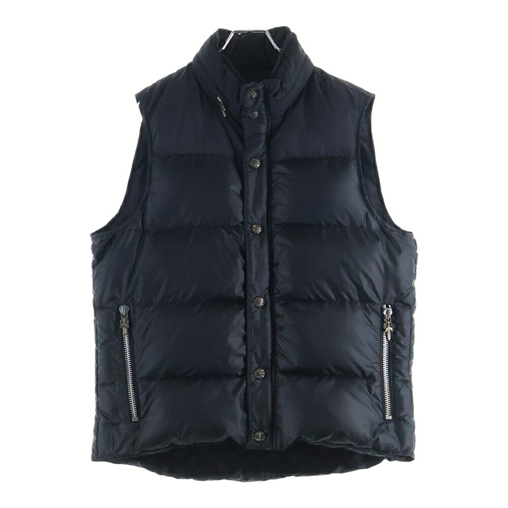 CHROME HEARTS(クロムハーツ) 大きさ:L STIFF VEST スティフ ナイロン クロスボールボタン 落ちこむより良い 黒いこと【中古】【度合いB】【色つや黒いこと】【取りまわしバス発着場OneStyle原宿店】