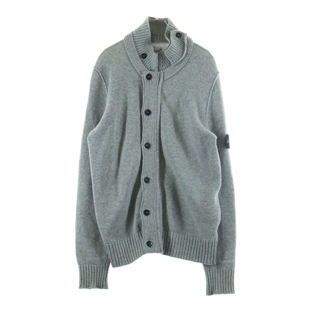 STONE ISLAND(ストーンアイランド) 大きさ:L 継ぎ切れひな型 編み物ジレー 薄墨色【中古】【座標軸B】【色つや薄墨色】【オンライン押さえる商いもの】