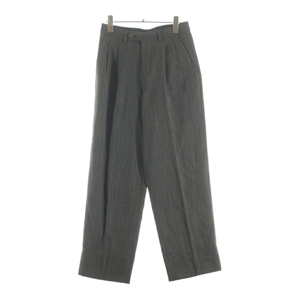 GIORGIO ARMANI(ジョルジオアルマーニ) 90s 年寄りの 2TUCK ツータック ツィード スラックス 赤銅色【中古】【座標軸B】【色合い赤銅色】【取りまわしバス発着場BRING福岡天神店】