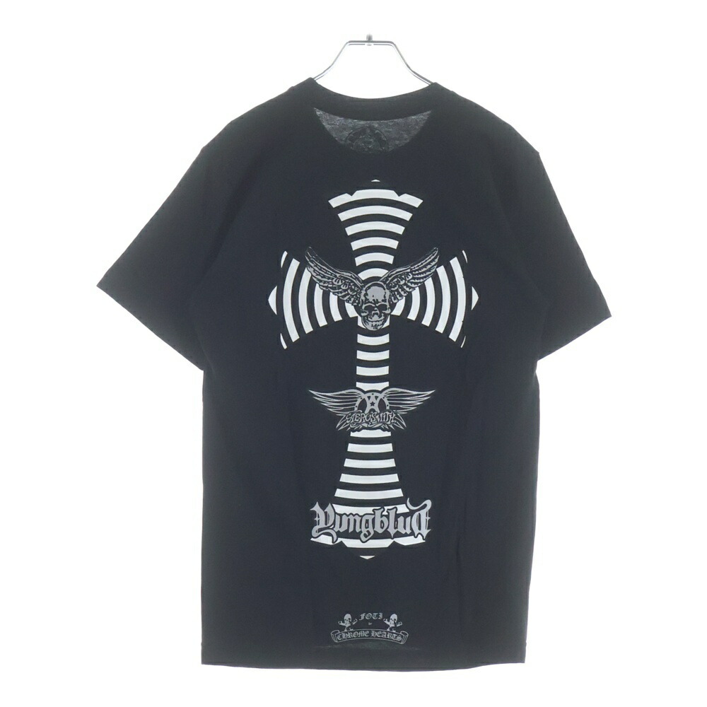 CHROME HEARTS(クロムハーツ) サイズ:S &times;エアロスミス 青山限定 FOTI プリント 半袖Tシャツ カットソー ブラック【中古】【程度A】【カラーブラック】【取扱店舗新宿】｜ブランド買取・販売　BRING