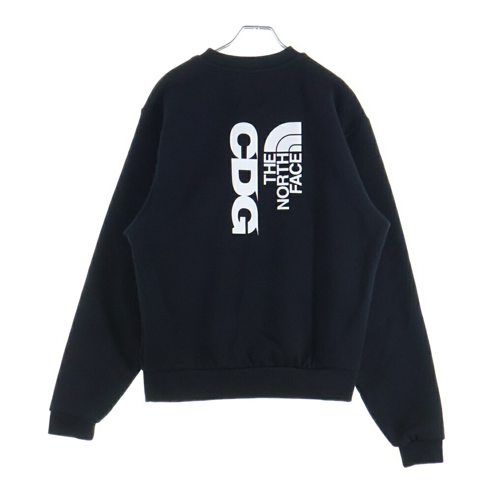 CDG(シーディージー) 大きさ:XS ×THE NORTH FACE SWEAT CREWNECK ザノースフェイス ダブルネームロゴプリント 労働者の一団素っ首 流汗 調教師 黒いこと NT02602CD【中古】【座標軸B】【色つや黒いこと】【取りまわしバス発着場BRING THRIFT CLOSET あべの店】