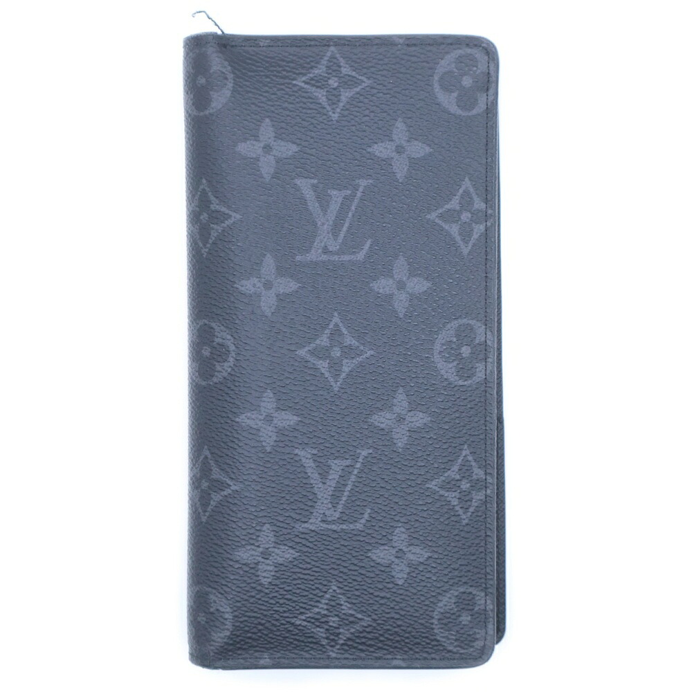 LOUIS VUITTON(ルイヴィトン) ポルトフォイユ ブラザ モノグラム 掩蔽 ロングウォレット 二つ折り長紙入れ 黒いこと なめし革 M61697 TN4196【中古】【座標軸B】【色つや黒いこと】【オンライン押さえる商いもの】