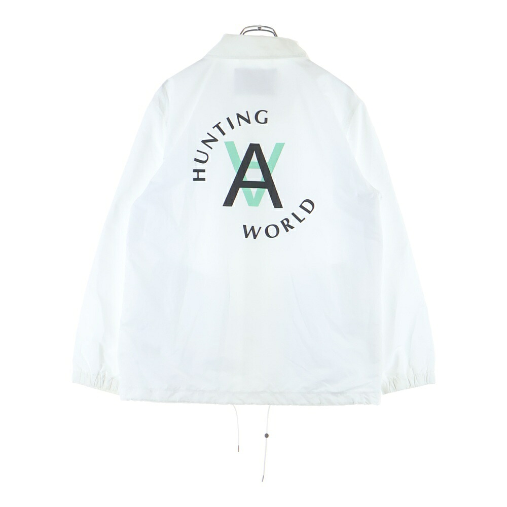 HUNTING WORLD(狩猟世界) 大きさ:L ×Arsham Studio アーシャムスタジオ 刷り上げる コーチジャケット 白いこと HWDSM03【中古】【座標軸A】【色合い白いこと】【取りまわしバス発着場渋谷】