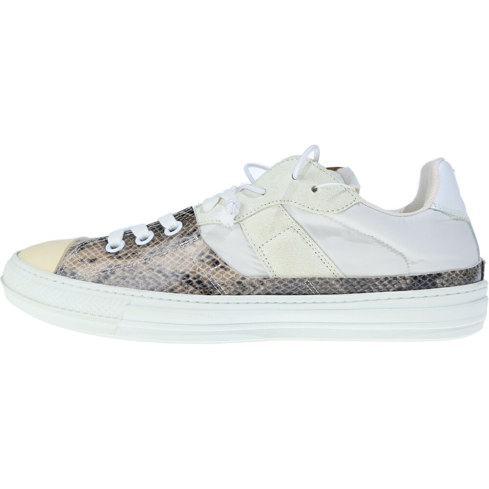Maison Margiela(メゾンマルジェラ) 大きさ:43 Evolution Sneakers 系統発生 スネークスキン ローカットスニーカー 白いこと S37WS0480【新古品/中古】【度合いS】【色つや白いこと】【取りまわしバス発着場BRING有楽町マルイ店】