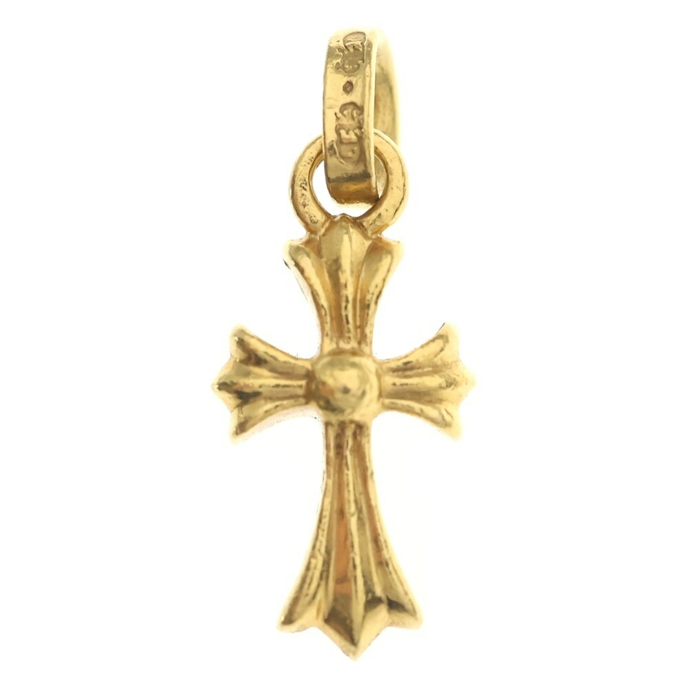 CHROME HEARTS(クロムハーツ) 22K CRS BBYFAT ベイビーファットクロス シャンデリヤいの一番 ゴールドBCA037【中古】【座標軸B】【色合いゴールド】【取りまわしバス発着場BRING梅田茶屋町店】