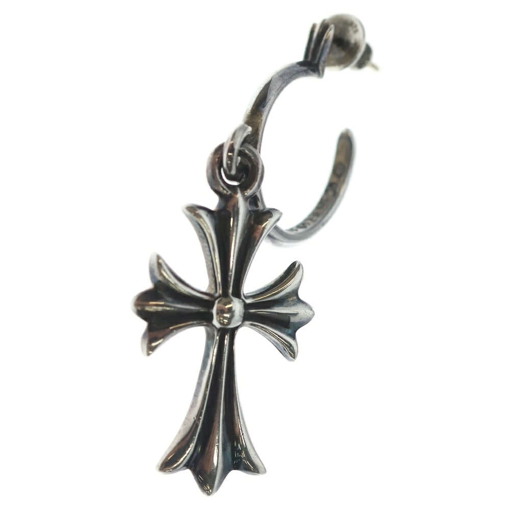 CHROME HEARTS(クロムハーツ) TINY CH CROSS タイニーCHはりつけ台 フープピアス しろがね色 BCA115【中古】【度合いB】【色つやしろがね色】【取りまわしバス発着場BRING心斎橋店】