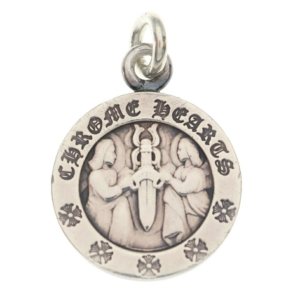CHROME HEARTS(クロムハーツ) CHRM ANGL MDL V2 エンジェルメダルチャーム シャンデリヤいの一番 しろがね色 BCA229【中古】【座標軸B】【色合いしろがね色】【取りまわしバス発着場BRING有楽町マルイ店】