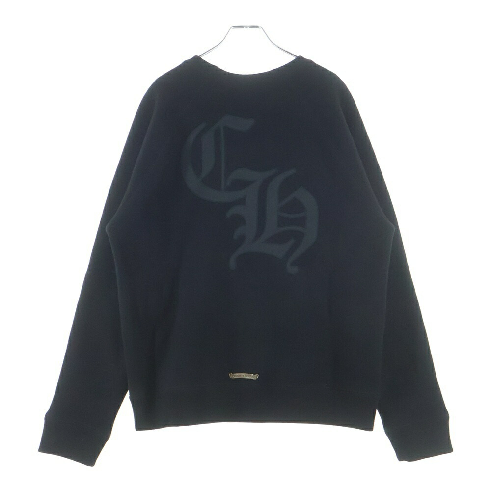CHROME HEARTS(クロムハーツ) 大きさ:M 25SS Y NOT Cemetery Cross Applique Embroidery Sweatshirt ワイ航空マイル セメタリークロス アップリケ刺しゅう スウェットトレーナー 黒いこと【中古】【度合いA】【色つや黒いこと】【取りまわしバス発着場BRING亜米利加村店】