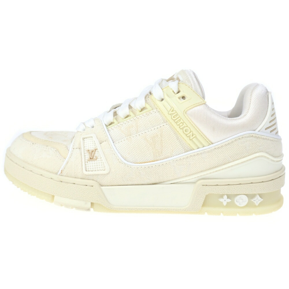 LOUIS VUITTON(ルイヴィトン) サイズ:39 LV TRAINER LVトレイナー モノグラム ラインローカットスニーカー ベージュ レディース 1ACP1P【中古】【程度B】【カラーベージュ】【オンライン限定商品】｜ブランド買取・販売　BRING