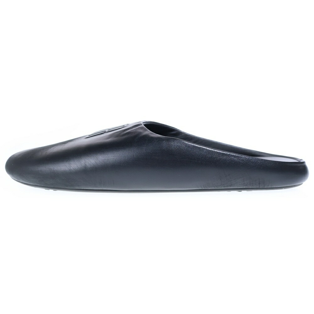 BALENCIAGA(バレンシアガ) 大きさ:42 25AW CHATEAU MULE FLAT シャトーフラットミュール シューズ サンダル 834414 WBDH1 黒いこと【中古】【座標軸A】【色合い黒いこと】【取りまわしバス発着場原宿】