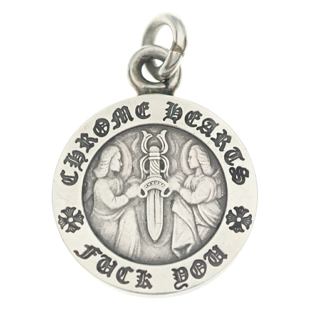 CHROME HEARTS(クロムハーツ) CHRM ANGL MDL V1 エンジェルメダルチャーム シャンデリヤいの一番 しろがね色 BCA229【中古】【座標軸B】【色合いしろがね色】【取りまわしバス発着場BRING亜米利加村店】